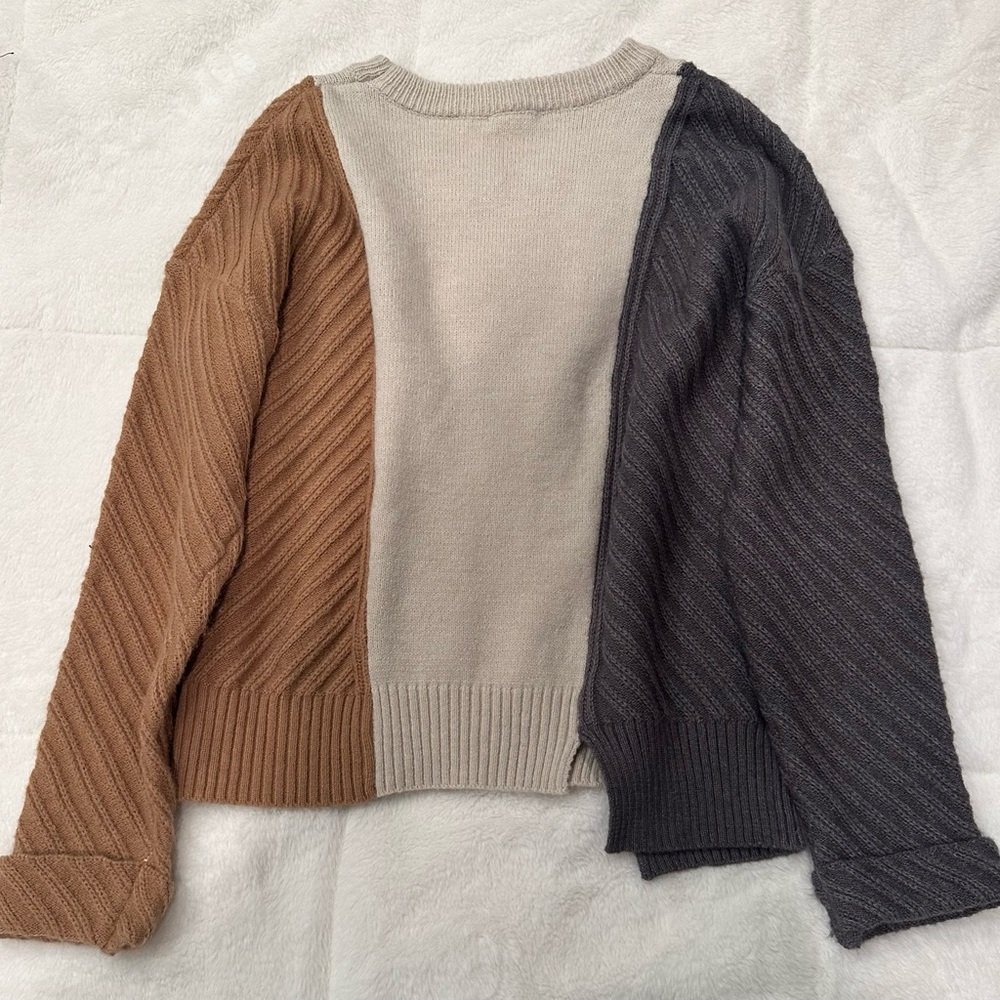 Hem & Thread Color Block Sweater / Size S - image 6